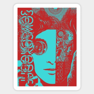 Yugoslavia Futurism art portrait Sticker